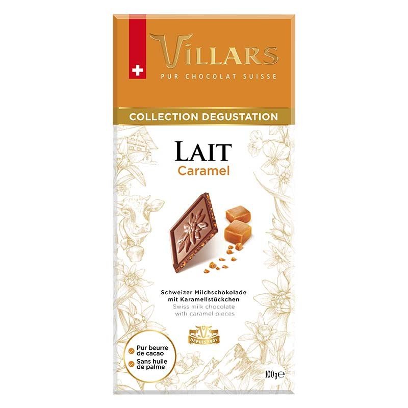  Tabletă de ciocolată Villars cu caramel 