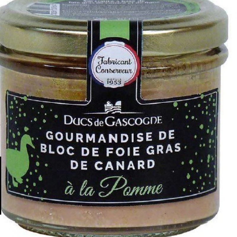  Gourmandise de bloc de foie de gras de rață 80 g.