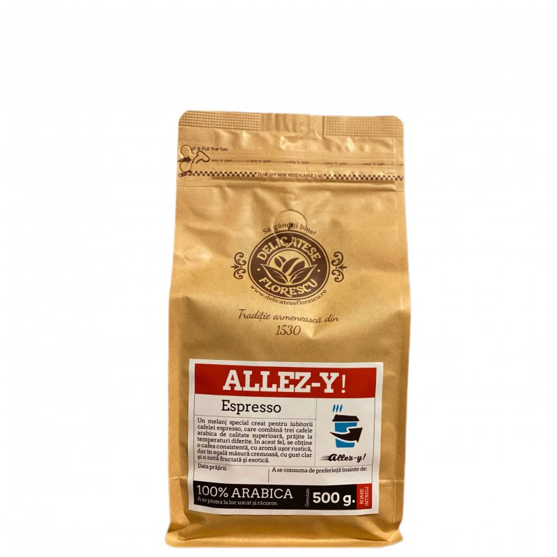  Cafea Allez-y Espresso, ofertă exclusiv online (pachet de 500 g boabe)