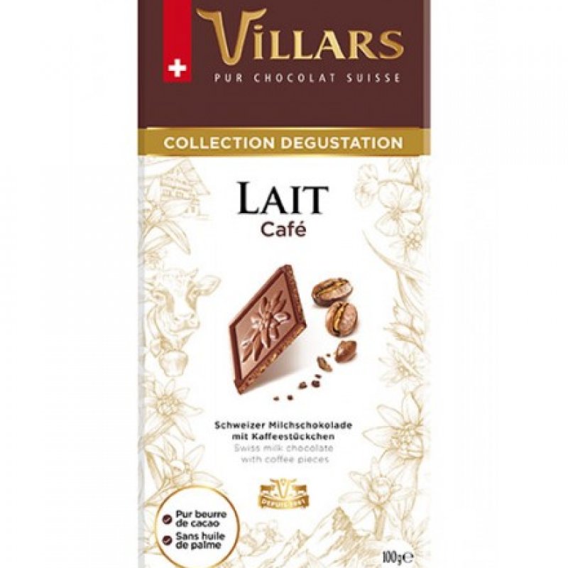  Tabletă de ciocolată cu lapte Villars cu cafea PRODUS DISPONIBIL DOAR ÎN MAGAZIN