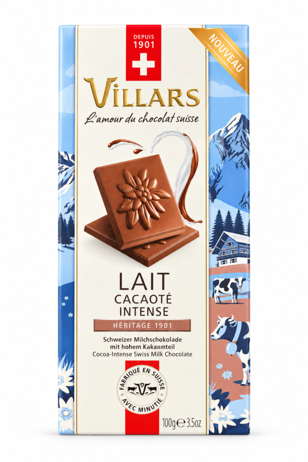 Ciocolată elvețiană Villars Collection Pure - Fusion - Milk and Dark 100G