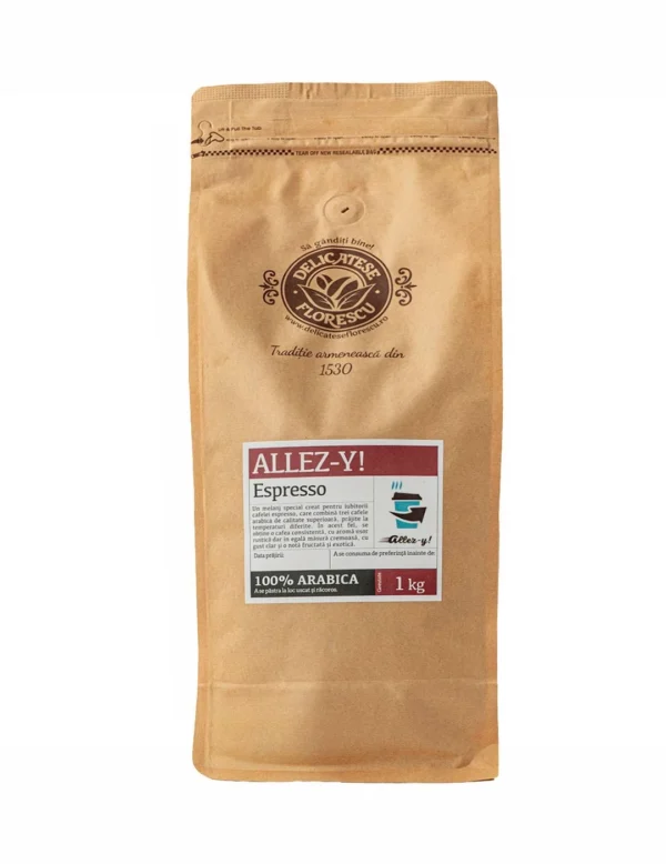 Cafea Allez-y Espresso, ofertă exlusiv online, 1 kg boabe