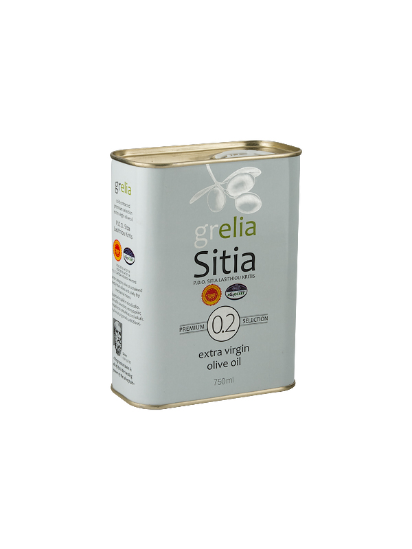 Ulei de măsline Sitia Lasithiou Kritis PDO 750 ml. bidon metal