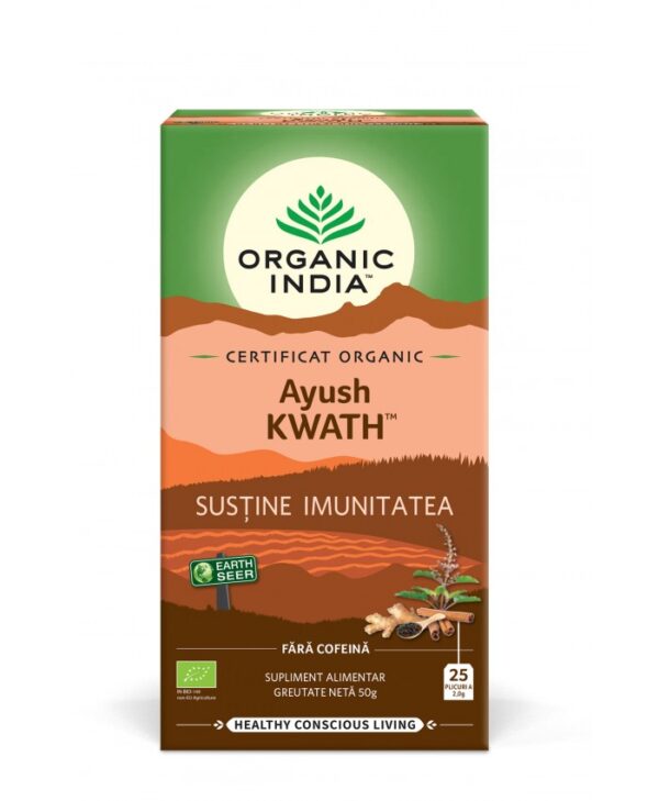 Ceai Organic India Ayush Kwath – 25 plicuri