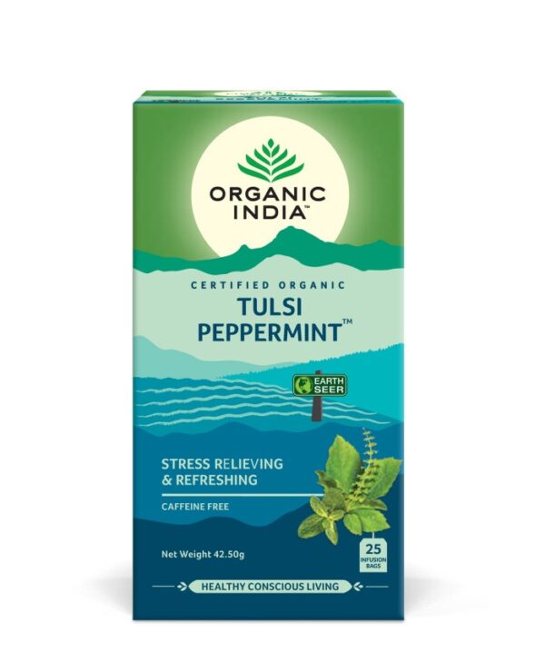 Ceai Organic India Tulsi cu Mentă – 25 plicuri