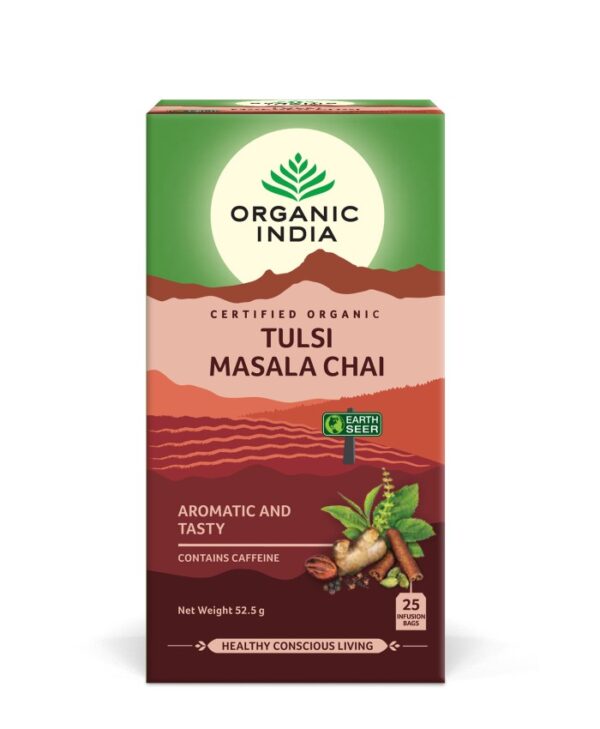 Ceai Organic India Tulsi Masala Chai – 25 plicuri