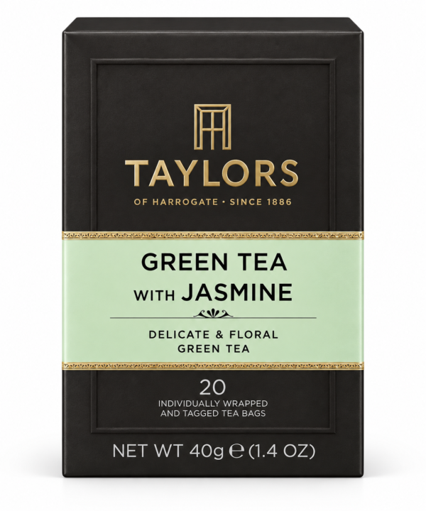 Ceai verde cu iasomie Taylors of Harrogate – 20 pliculețe, 40 g