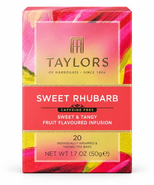 Infuzie de fructe cu rubarbă Taylors of Harrogate – 20 plicuri, 50 g