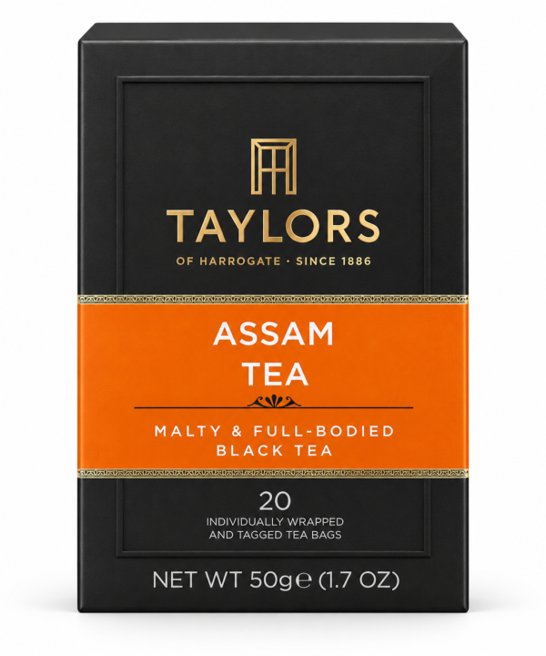 Ceai negru Assam Taylors of Harrogate – 20 pliculețe, 50 g