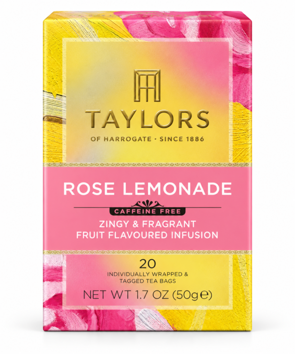 Infuzie de fructe Rose Lemonade Taylors of Harrogate – 20 pliculețe, 50 g